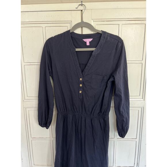 Lilly Pulitzer size medium black casual comfortable dress - Picture 3 of 4